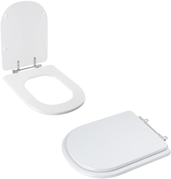 Tampa Vaso Sanitário Madeira Laqueada Loren luna Branco para bacia Lorenzetti - Image 2