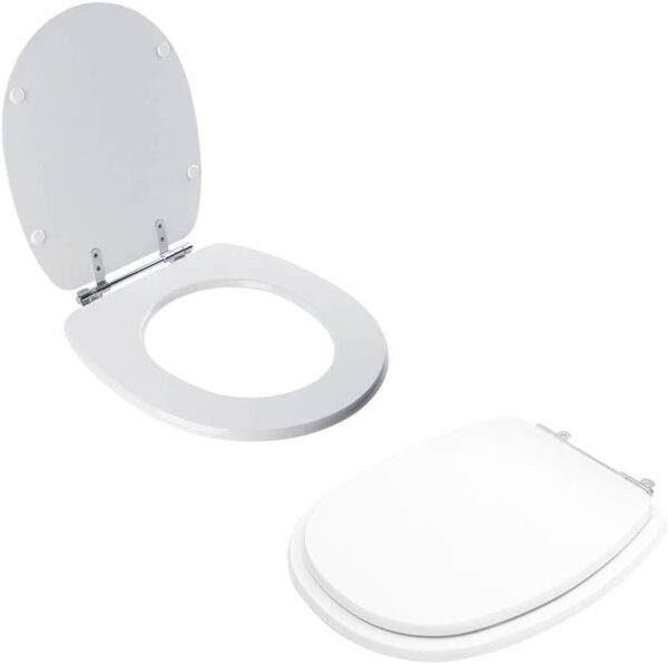 Tampa Vaso Sanitário Madeira Laqueada Loren one Branco para bacia Lorenzetti - Image 2