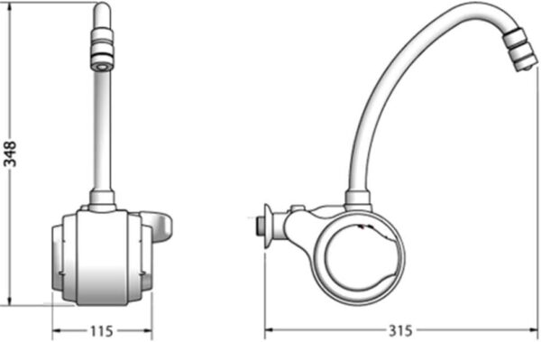 Torneira Elétrica Versátil 127V 4500W, Lorenzetti, 7550022, Branco, Pequeno - Image 3