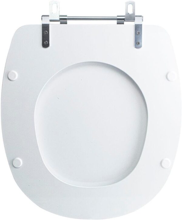 Tampa Vaso Sanitário Madeira Laqueada Loren one Branco para bacia Lorenzetti - Image 5
