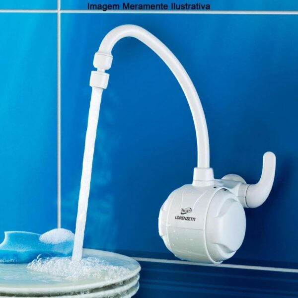 Torneira Elétrica Versátil 127V 4500W, Lorenzetti, 7550022, Branco, Pequeno - Image 2