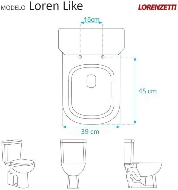 Tampa de Vaso Almofadado Loren Like Branco para louça Lorenzetti - Image 3