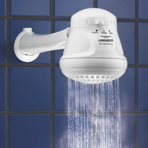 Chuveiro Elétrico Maxi Banho com Cano 5500w 110v Branco - Image 2