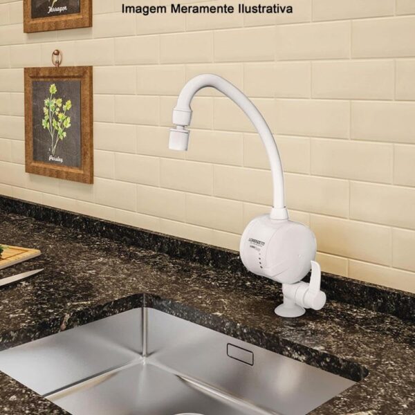 Torneira Elétrica Lorenzetti Loren Easy de Mesa 5500W – Branco – 220V - Image 2