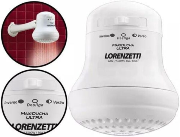 Chuveiro Maxi Ducha Lorenzetti 3 Temperaturas Ultra 220/5500w - Image 5