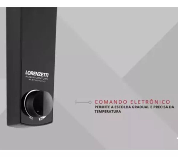 Chuveiro Ducha Eletrônico Acqua Century Lorenzetti Cor Preto Potência 7500 W 220v - Image 5