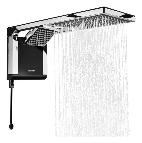 Chuveiro Elétrico De Parede Lorenzetti Acqua Ultra Duo Flex Preto Cromado 6800w 220v - Image 2